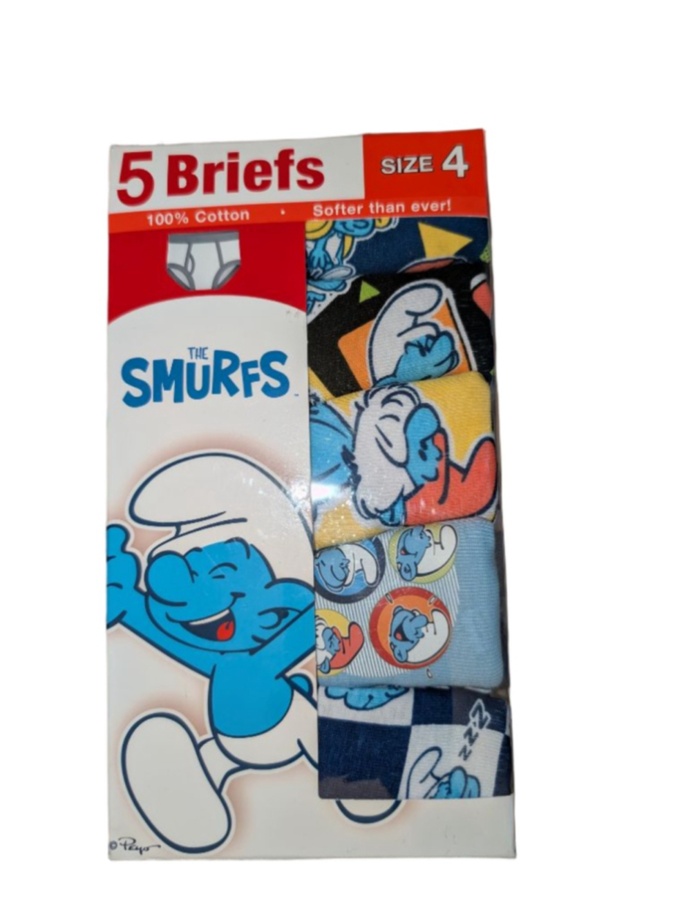 Boys The Smurfs Underwear One Size Blue White